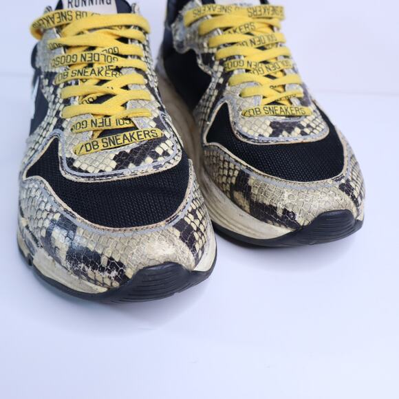 GOLDEN GOOSE Running Sole Sneaker Natural Snake Print and White Star Women's 40 - Picture 4 of 12